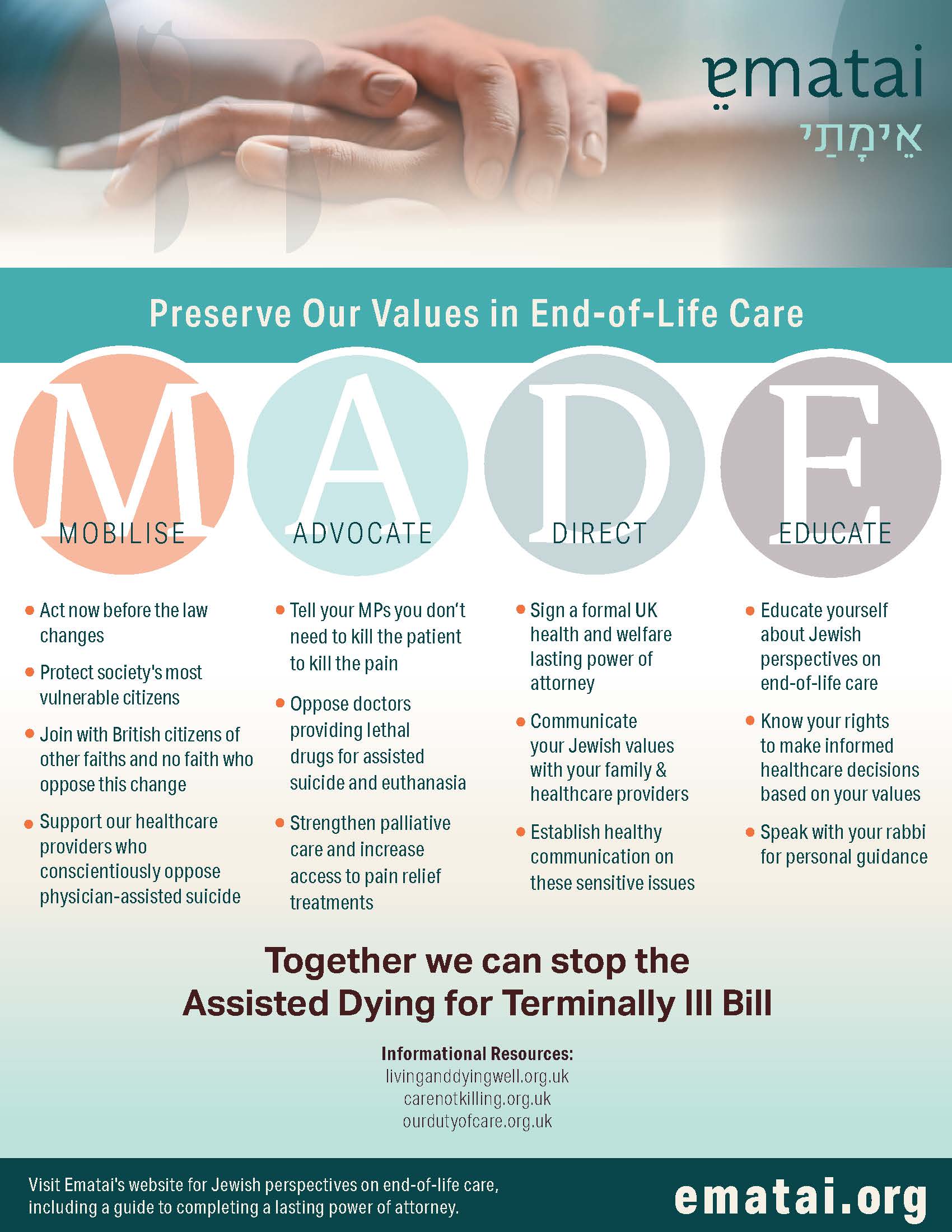 Fighting Against Assisted Dying - Ematai